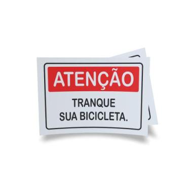 Imagem de Kit 3 Placas sinalização 15x21cm EM PVC PL(290) - Tema: Bicicletário -
