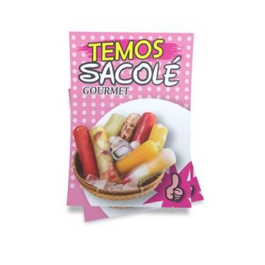 Imagem de Kit 3 Placas sinalização 15x21cm EM PVC PL(151) - Tema: Geladinho 15x2