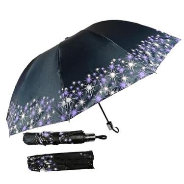 Imagem de Guarda Chuva Colorida Contra Vento Cabe Na Bolsa Grande Dobrável Resis
