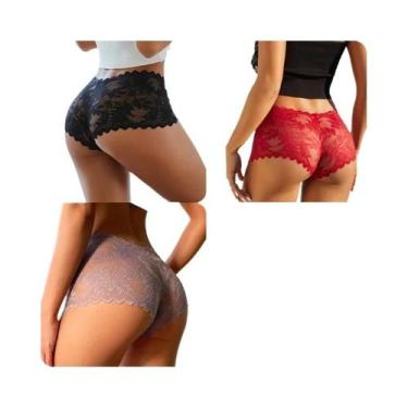 Imagem de Conjunto De Calcinha De Renda Floral Para Mulheres, Lingerie Macia De 