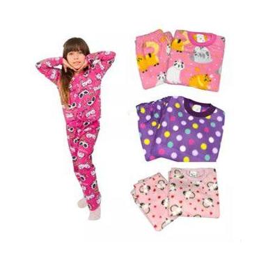Imagem de Pijama Longo Soft Infantil  Inverno Estampado para Menina - Mafessoni,