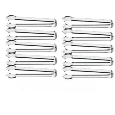 Imagem de Pegador Multiuso para Salada, Pães, Macarrão e Churrasco, Pinça Cozinha e Culinária, Inox Profissional Longo(10 Unidades)