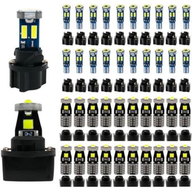 Imagem de WLJH Canbus Soquete Super Bright Pc74 Twist Lock T5 2721 286 73 74 LED Potente 7Smd 4014 Chip Painel de Instrumentos Cluster de Luzes Indicador de Painel 12V Branco - Pacote com 20