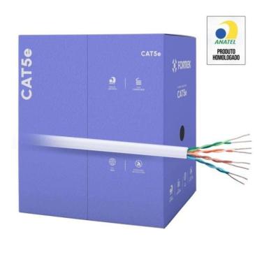 Imagem de Cabo de Rede CAT5e 305m Fortrek FK 500C CMX Branco CX / 305