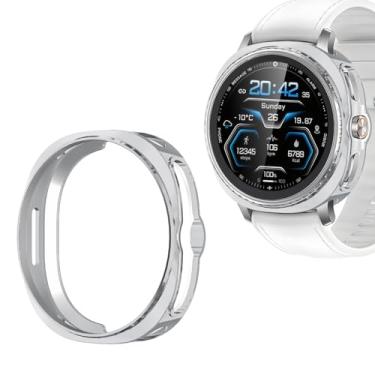 Imagem de Wugongyan Compatível com Samsung Galaxy Watch 8 Classic 46 mm Capa protetora de TPU flexível resistente a rachaduras para Galaxy Watch 8 Classic Accessories (prata, 46 mm)