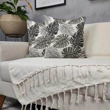 Imagem de Genérico, Kit Manta Para Sofá Bege + 2 Capas De Almofada Com Zíper Cor:06