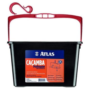Imagem de Caçamba Plástica Atlas 10L 610P Preta Profimaster Pintura - 000034