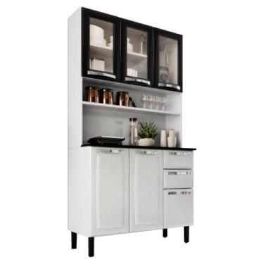 Imagem de Armário de Cozinha Compacta Itatiaia Pratika 6 Portas 2 Gavetas, BRANC