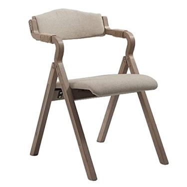 Imagem de NEWCES Cadeira dobrável cadeira dobrável cadeira de evento de madeira maciça retrô destacável confortável antiderrapante cadeira de lazer para cadeira de estudo em casa forte e resistente (cor: C, tamanho: 30x23x19 polegadas)