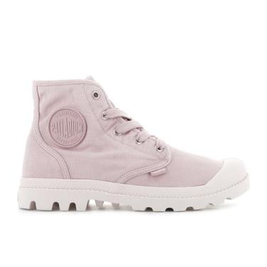 Imagem de Palladium Women's Pampa Hi Boot, Vegan Canvas Lace Up Boot, Rose Smoke, 11 M