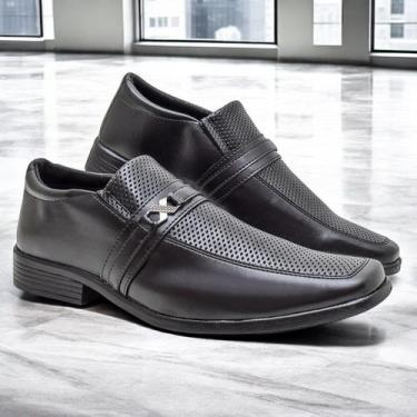 Imagem de Sapato Social Masculino Confortável Costurado Verniz Premium - Giolo, 
