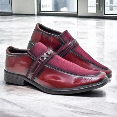Imagem de Sapato Social Masculino Confortável Costurado Verniz Premium - Giolo, 