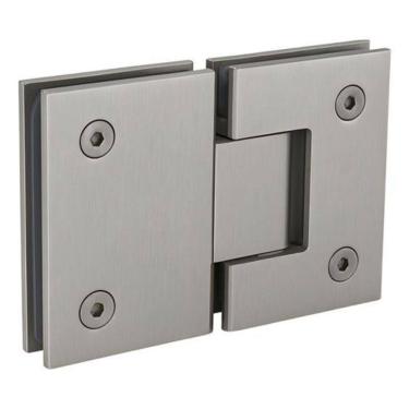 Imagem de Dobradiça 1010 De Aço Inox Escovado Porta De Vidro Banheiro