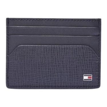 Imagem de Carteira Tommy Hilfiger Flag Cc Holder Couro Cinza Escuro-Masculino