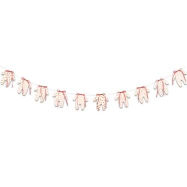 Imagem de MUWEOL Faixa de roupa de comida - Banner de chá de bebê com tema alimentício, pizza, cogumelo, folhas de árvore, queijo, sinal de tomate decoração de festa (faixa de roupa de comida)