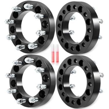 Imagem de ECCPP Conjunto de 4 espaçadores de roda de 1,5 polegadas 8 x 6,5 8 x 165,1 kit adaptador espaçador de roda com furo de cubo M 9/16-18 130 mm para 2500 3500 E-150 E-150 Econoline E-250 8 Lug alumínio