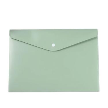 Imagem de Pasta de arquivo A4 Pasta organizadora de arquivos bolsa de armazenamento de livros de dados de escritório jaqueta de arquivo de papelaria (verde)