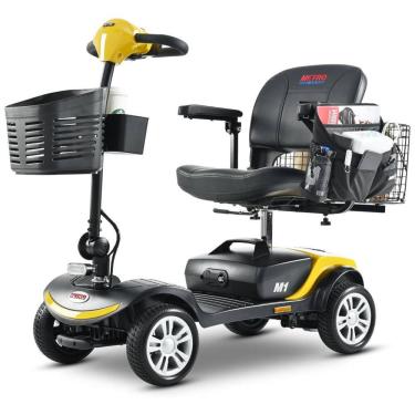 Imagem de Cadeira de Rodas Elétrica 4 rodas Metro Mobility, para Adultos/Idosos, Capacidade de 136 kg, Com Assento, Carregador e Cesto.