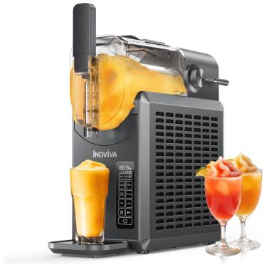 Imagem de Máquina de Frozen Sem Gelo, INOVIVA 2,1 Litros Bebedouro de Bebidas Congeladas para Casa com Autolimpeza, 5 Programas Pré-definidos