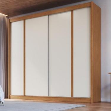 Imagem de Guarda Roupa Casal 2 Portas de Correr em MDF Califórnia Faimec, Freijo