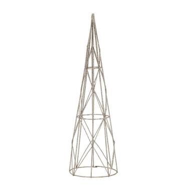 Imagem de Árvore Cone Aramado Glitter Champanhe Natal Luxo 40cm - Magizi