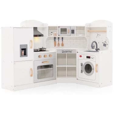 Imagem de Cozinha Infantil Modular em Madeira com Luzes e Sons Realistas para Crianças Acima de 3 Anos, HONEY JOY, Branca
