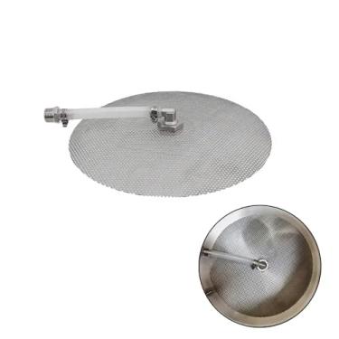 Imagem de Kit adaptador e fundo falso para chaleira de aço inoxidável 304 – alta temperatura, grau alimentício, farpa de 3/8", compatível com barris/refrigeradores – 9" a 12"(12inch False Bottom)
