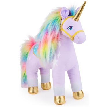Imagem de Unicórnio de Pelúcia 38 cm com Detalhes Autênticos para Crianças de 4 Anos ou Mais, Academia Unicórnio, 6067475, Colorido