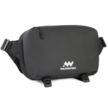 Imagem de Walking Way Bolsa tiracolo para fotógrafos 2 em 1, impermeável, grande, bolsa tiracolo para viagem, leve, DSLR/SLR/mirrorless, multifuncional, para câmera, com suporte de tripé