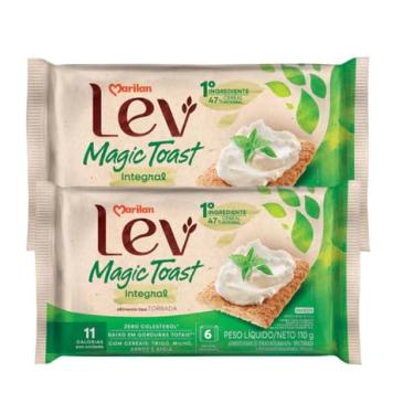 Imagem de Torrada Lev Magic Toast Integral Marilan 110g kit 2