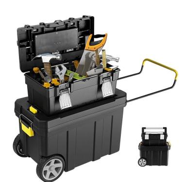 Imagem de Caixa Organizadora Com Rodas Transportar Ferramentas Airaj