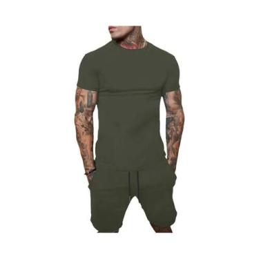 Imagem de Conjunto Esportivo Masculino Verão - Camiseta e Shorts Respiráveis e E