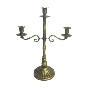 Imagem de XLWLLNJ Castiçal de Metal Elegante com Vários Braços, Candelabro Decorativo, Suporte de Velas, Ornamento para Sala de Estar, Quarto, área de Jantar, para Pres, B, Tamanho real