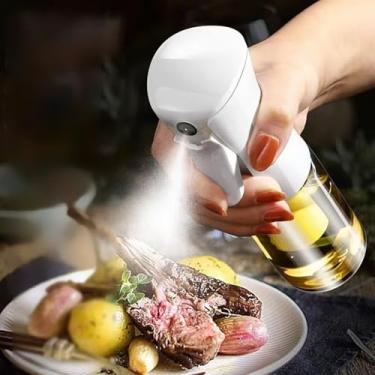 Imagem de Pulverizador de óleo para garrafa de vidro em spray de óleo de cozinha - Novo pulverizador de azeite de oliva de grau alimentício, spritzer de óleo de canola, acessórios de cozinha para fritadeira a