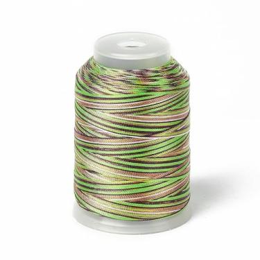 Imagem de 1 rolo 0,3 mm segmento tingido fio de nylon trançado lima chinês cordão de cetim corda de rattail para pulseiras de amizade macramê fazer joias artesanato DIY (546,81 metros/rolo)