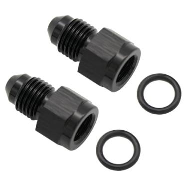 Imagem de KRD PERFORMANCE Expansor fêmea para macho 3AN para 4AN adaptador expansor de alumínio JIC AN3 fêmea para macho AN4 flare, rosca, acessórios expansíveis, preto, pacote com 2