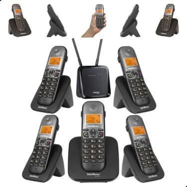 Imagem de Aparelho Telefônico Intelbras TS 5120 + 4 Ramal TS 5121 Digital Bina V