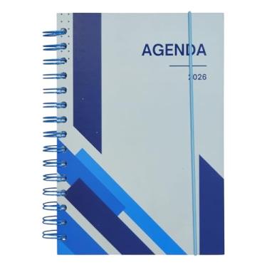 Imagem de Agenda Diária 2026 Pets, 21x14cm, 168 Folhas, Capa Dura, Espiral, Estampa Cachorrinho e Gatinho (Modelo 11)