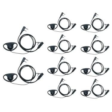 Imagem de TDYU Fone de ouvido em forma de D com microfone PTT compatível com rádio bidirecional Baofeng UV-5R BF-888S BF-F8HP Kenwood TK-3140 TK-2202 TK-3400 TK-3402 TK-3107