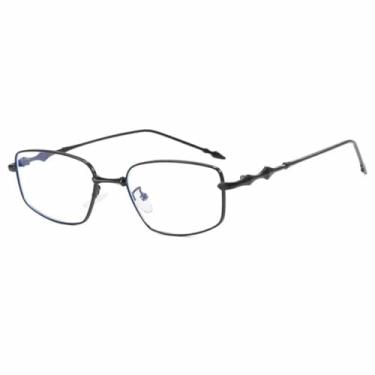 Imagem de JRLLFD Óculos de sol femininos com armação de metal, retrô, para dirigir ao ar livre, UV400 (preto transparente)