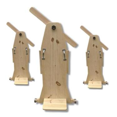 Imagem de Brinquedo Carrinho de Rolimã 3 Rodas Madeira Freios ALça de Apoio Enco