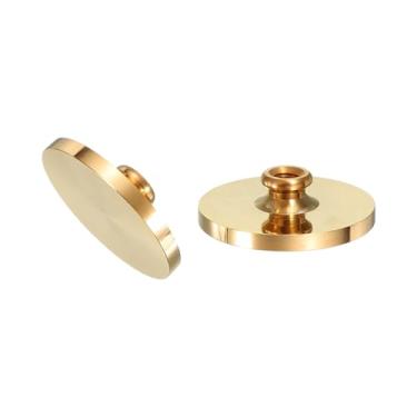 Imagem de PATIKIL Cabeça de selo de cera em branco de 5 cm, 2 peças de cabeças redondas de carimbo de cera de vedação de latão para fazer cartões faça você mesmo, selagem de envelopes, artesanato, convites de