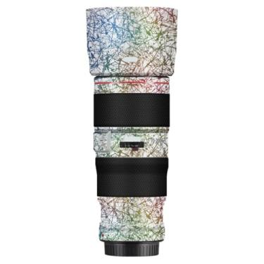 Imagem de Adesivo de lente de câmera EF 70-200 4II para Canon EF 70-200 mm F4 II protetor de película, decalque de vinil (Splash Rainbow White)