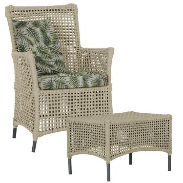 Imagem de Poltrona E Mesa Igapó Em Alumínio Preta Corda Náutica E5 Rami