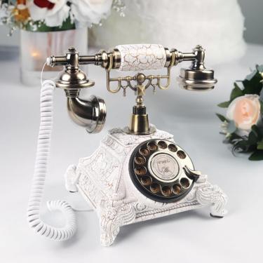 Imagem de E Telefone De Áudio Livro De Visitas, Gravador De Mensagens De Correio De Voz Exclusivo, Livro De Visitas Alternativo Para Casamento, Chá De Panela, Festa De Aniversário, Aniv, White, 25x18x13cm