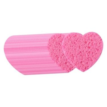 Imagem de ChuYiElegance 50 unidades de esponjas faciais comprimidas para limpeza facial, removendo suavemente a maquiagem e limpando o rosto, Formato de Coração