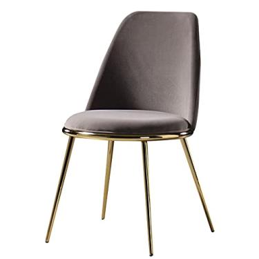 Imagem de Cadeira de jantar, cozinha, sala de jantar, móveis, cadeiras, cozinha, sala de estar, cadeiras com pernas de metal, assento e encostos de veludo para escritório, sala de jantar, cozinha, quarto (cor: