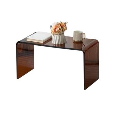 Imagem de Mesa de acrílico - móveis modernos multiuso para uso como mesas de colo, mesa lateral de acrílico de 61 cm ou mesa de canto em salas de estar, quartos e escritórios, 35,5 cm P x 61 cm L x 30,5 cm A