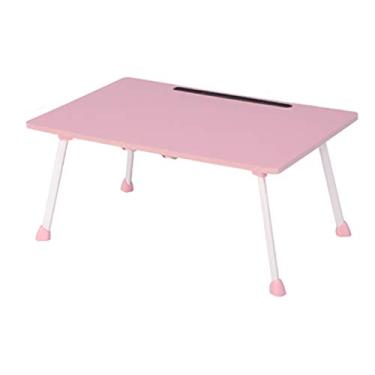 Imagem de Mesa de computador dobrável, mesa de café, mesa de cama de dormitório universitário, mesa pequena para janela de sacada, para dormitório, cama, casa, tatami, 5 cores, 40 x 60 x 28 cm (cor: A) (B)