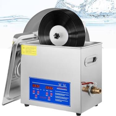 Imagem de MáQuina De Limpeza UltrassôNica De Discos De Vinil De 40 Khz,Temperatura AjustáVel/AçO InoxidáVel 304,Ele Pode Limpar de 1 a 6 Registros Por Vez,para Joias de CD de Vinil
